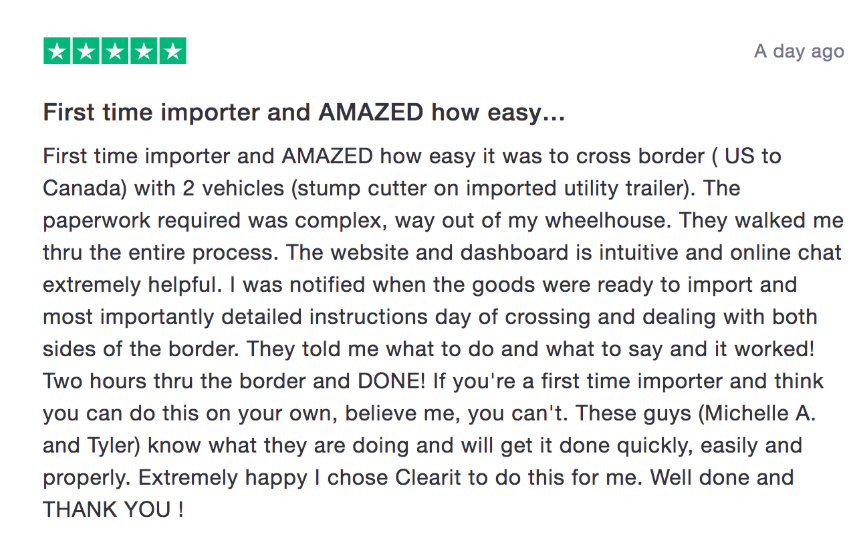 customs broker review