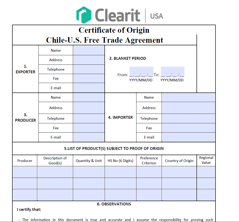 Chile-U.S. Free Trade Agreement