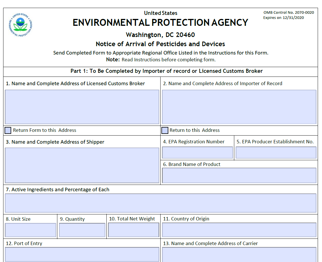 EPA Form 3540-01